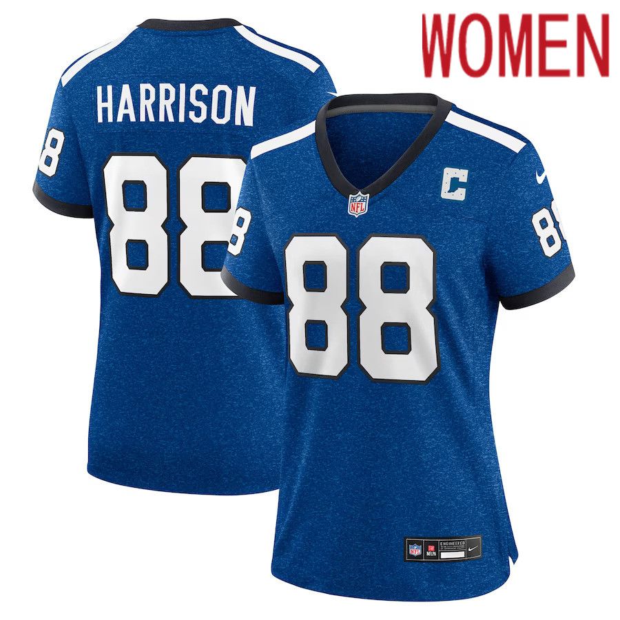 Women Indianapolis Colts 88 Marvin Harrison Nike Royal Indiana Nights Alternate Game NFL Jersey